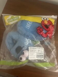 Sesame Street Unisex-Baby Cookie Monster Puppet Slipper, Blue, 3/4 Child US  NEW
