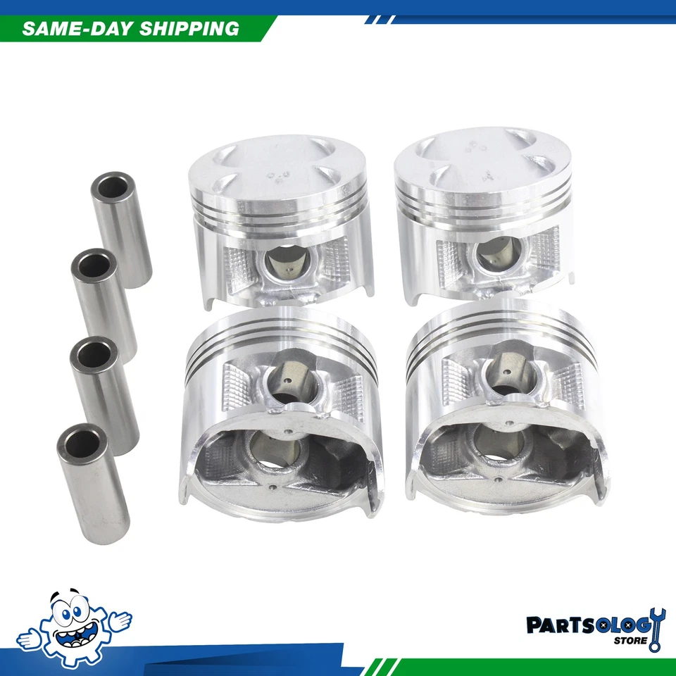 DNJ P290 标准 完整活塞套装适用于 88-95 本田 Civic del Sol 1.5L SOHC — 第 1/1 张图片