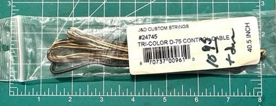 J&D Custom Strings 24745 Tri-Color D-75 Control Cable String BLK/TAN/Buck 41.5” - Image 1 of 3