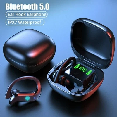 Headphones Headset TWS Wireless Earbuds Sport Stereo Earphone IPX7 for Bluetooth - Image 1 of 4