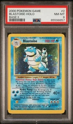 🔹PSA 8 NM-MT🔹Blastoise Holo 2/130🔸2000 Base Set 2 WOC Pokemon TCG English - Image 1 of 2