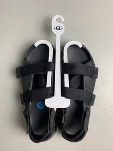 Sandalias de agua UGG negras Stratus plataforma con tiras zapatos negros para hombre talla 10 nuevas - Imagen 1 de 10