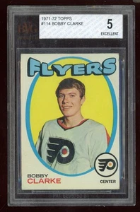 1971-72 Topps #114 Bobby Clarke BVG 5 - Picture 1 of 2