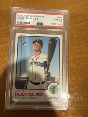 2022 Topps Heritage High Number Julio Rodriguez #700 (RC) - Image 1 of 2