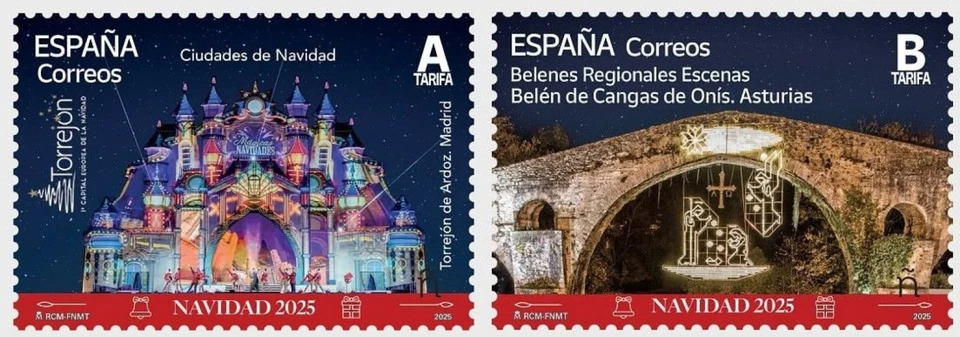 spain ca 2025 Christmas Cities TorrejOn de Ardoz Nativity Scene Cangas de Oní 2v - Image 1 of 1