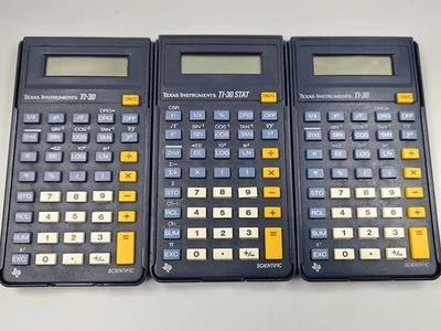 Lot De 3 CALCULATRICES TI-30 Et TI-30 STAT - Non Testées - Photo 1/4