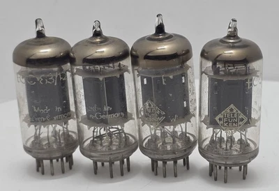 (4) Tubos de vacío de placa acanalada Telefunken ECC83 12AX7 NUEVO DE STOCK Amplitrex 100 % #115AD Foto 1 de 4
