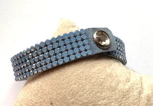Baby Blue Crystal Mesh Bracelet 8" - Picture 1 of 6