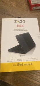 New- ZAGG Folio Case with Wireless Keyboard for iPad mini 4 New ! - Picture 1 of 6