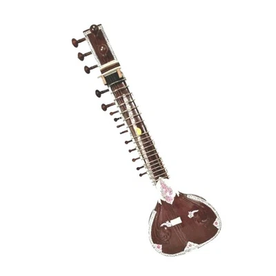 Instrumento Acústico Indio Musical Pequeño Sitar con Bolsa y Accesorios Gratis Foto 1 de 4