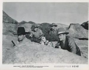 Bob Nolan Lorna Gray Jack Rockwell Bullets For Rustlers ristampa foto 8x10 B367 - Foto 1 di 1