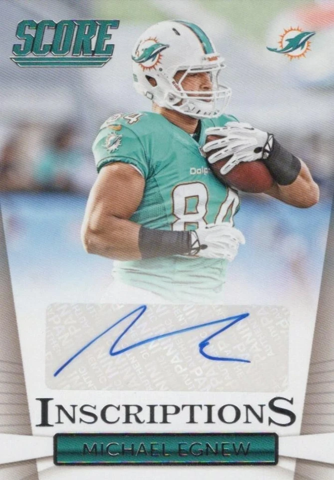 2014 Score Inscriptions #IME Michael Egnew Dolphins - Image 1 of 1