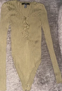 Forever 21 grüner Body Anzug Langarm - Medium. - Bild 1 von 1