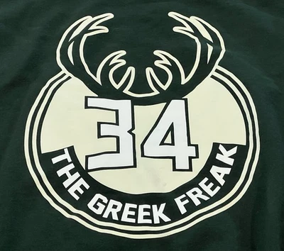 Толстовка мужская средняя NBA Milwaukee Bucks No34 Giannis Antetokounmpo - Изображение 1 из 4