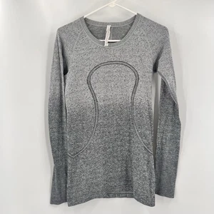 Lululemon Gray Ombre Swiftly Tech Long Sleeve Crew Size 6 - Picture 1 of 7