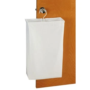 Household Essentials 148 Hanging Cotton Canvas Laundry Hamper Bag | White, 6"... - Picture 1 of 6