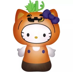 Halloween Hello Kitty en traje de calabaza patio inflable, 5 pies - Imagen 1 de 3