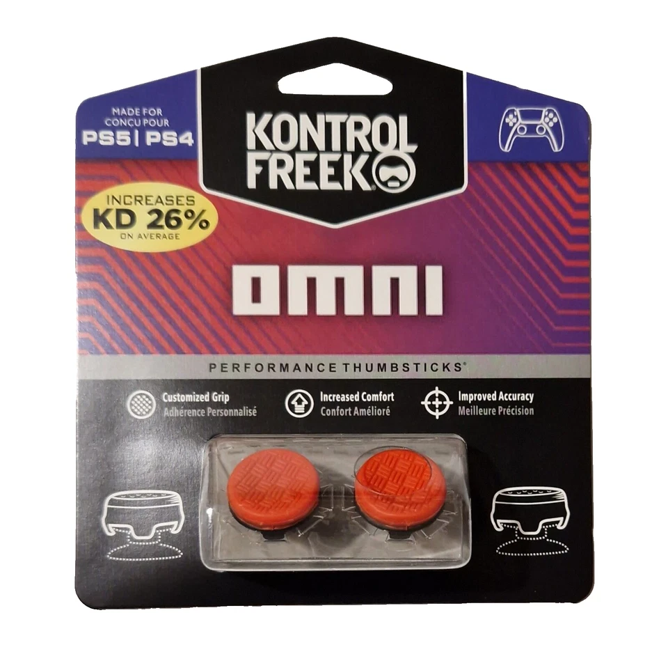 KontrolFreek FPS Freek OMNI Red PS5 PS4 Performance Thumbsticks 4 Prong - Image 1 of 1