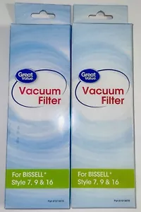 Lot of 2 Bissell Vacuum Filter Style 7, 9, 16 Great Value Replacement NEW - Picture 1 of 7
