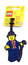 LEGO London Lester Bag Luggage Tag Bowler Hat Man Union Jack Waistcoat NEW