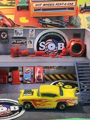 Coche Chevy Bel Air 1957 Hot Wheels Blackwalls usado excelente estado amarillo fundido a presión Foto 1 de 4