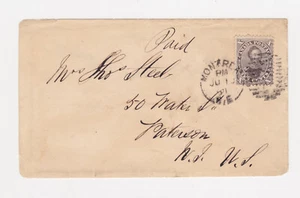 KANADA #17b Brief 1861 bis New Jersey 10c Sepia Montreal Duplex - Bild 1 von 3