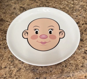 Fred spielt mit seinem Essen lustige Gesichtsplatte Wolliger Willy Mädchen Teller ca. 8,25 Zoll - Bild 1 von 3