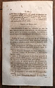 NEAPEL 1826 KÖNIGLICHES DEKRET KÖNIGREICH BEIDER SIZILIEN KÖNIG FRANZISKUS I. -1 SEITE-5813 - Bild 1 von 2
