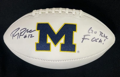 Roy Roundtree Signed & Inscribed "F-OSU" Michigan Wolverines Football JSA COA - Image 1 of 4