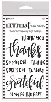 Ranger Ink - Letter It Collection - Clear Acrylic Stamps - Thank You - Brand New - Image 1 of 4