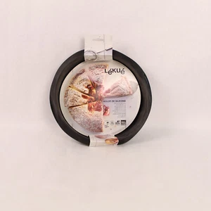Lekue 10,5" Runde Silikon Kuchenform Schwarz BPA Frei Platin Neu Versiegelt - Bild 1 von 5