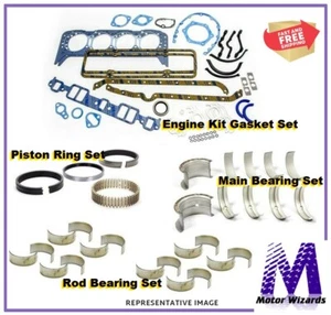 Chevy GM 350 5.7 VORTEC Marine Engine Rebuild Kit Rings+Rod/Main Brg+Gkt STD Rot - Picture 1 of 5