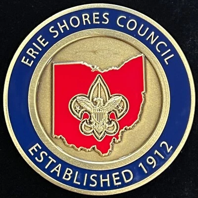 Erie Shores Council BSA Boy Scouts Challenge Coin - Image 1 of 2