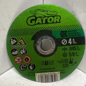 4" GATOR MASONRY CUT-OFF WHEEL 4."x ~5/8" ARBOR ~15,300 RPM - Picture 1 of 2