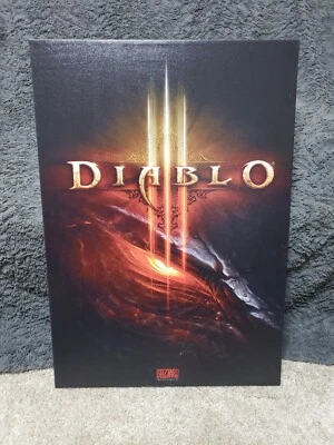 Edición Limitada Original Arte Empleado Diablo III Lienzo Colgante Pared 19x28 Foto 1 de 4