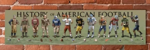 Nueva impresión artística historia del fútbol americano 6" x 24" hecha en EE. UU. - Imagen 1 de 5