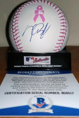 Kris Bryant Chicago Cubs Autographed Official Major League Pink Baseball BAS - Image 1 of 2