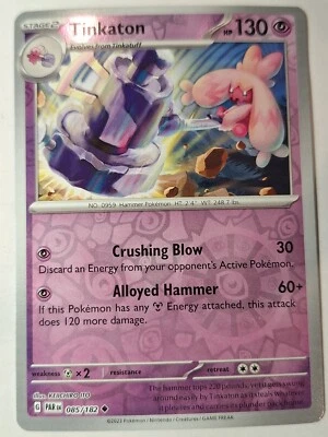 Tinkaton 085/182 Sv04: Paradox Rift Pokemon Reverse Holo Foil Nice! - Image 1 of 3