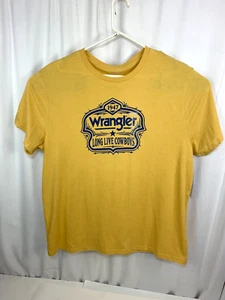 Wrangler Men's XXL Short Sleeve Long Live Cowboys T-Shirt - Yellow - Imagen 1 de 5