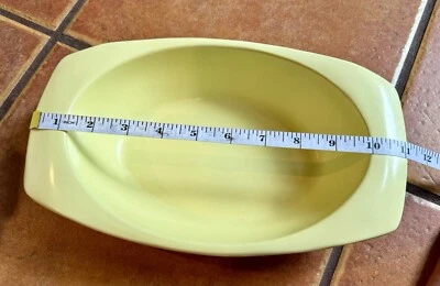 Vintage Prolon Ware 11" Handled Serving Bowl Dish MCM Oval Light Yellow 9946 - Image 1 of 4