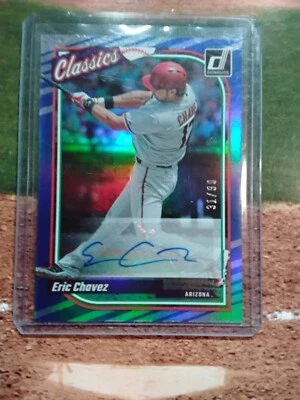 2023 Panini Donruss Classics Auto Blue /99 Eric Chavez #CA-EC - Image 1 of 2