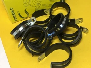 30 mm P clamps x 10 rubber lined hose retaining clip steel Tridon TRLC30P - Picture 1 of 3