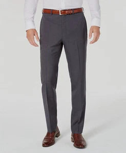 $282 Marc New York 31W 32L Men's Gray Modern Fit Suit Solid Neat Trousers Pants - Picture 1 of 6