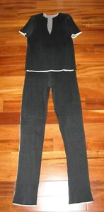 Women's Issey Miyake 2 Piece Set ( Pants & Top ) Size S Color Black - Picture 1 of 5