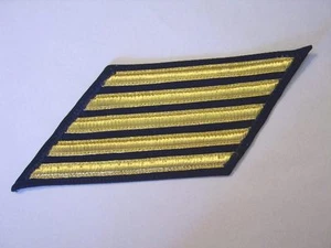 USCG SERVICE HASHMARKS - 20 YEARS SERVICE E1-E6 GOLD ON BLUE MATERIAL NEW - Picture 1 of 1