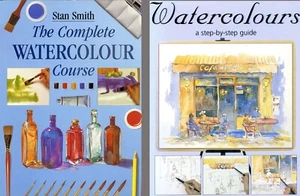 2 Bücher kompletter Aquarellkurs, S Smith + Aquarelle Eine Schritt-für-Schritt-Anleitung - Bild 1 von 5