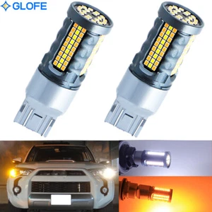 2Pcs Switchback 7443 126SMD LED Turn Signal Light DRL Bulbs For Toyota 4Runner - Picture 1 of 10
