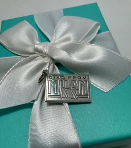 Tiffany & Co. Milan Postcard Charm for bracelet or Necklace Sterling 925 enamel - Picture 1 of 4