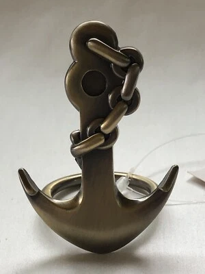 Kemp Bentley Nautical Brushed Brass Napkin Holder - Anchor - Image 1 of 4