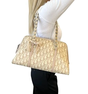Christian Dior Vintage 2005 Trotter Monogram Romantique Schultertasche Creme - Bild 1 von 15